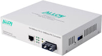 Alloy POE200SC.20 10/100Base-TX to 100Base-FX Single Mode Fibre (SC) Converter, provides PoE power (RJ-45). 20km - Image 1