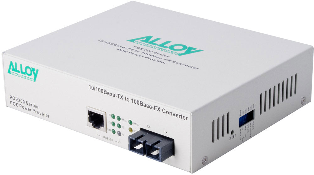 Alloy POE200SC.20 10/100Base-TX to 100Base-FX Single Mode Fibre (SC) Converter, provides PoE power (RJ-45). 20km - Image 4