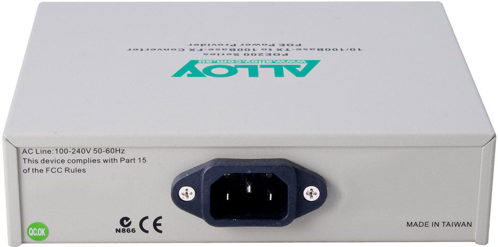 Alloy POE200ST 10/100Base-TX to 100Base-FX Multimode Fibre (ST) Converter, provides PoE power (RJ-45). 2km - Image 3