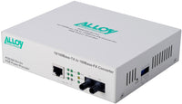 Alloy POE200ST 10/100Base-TX to 100Base-FX Multimode Fibre (ST) Converter, provides PoE power (RJ-45). 2km - Image 1