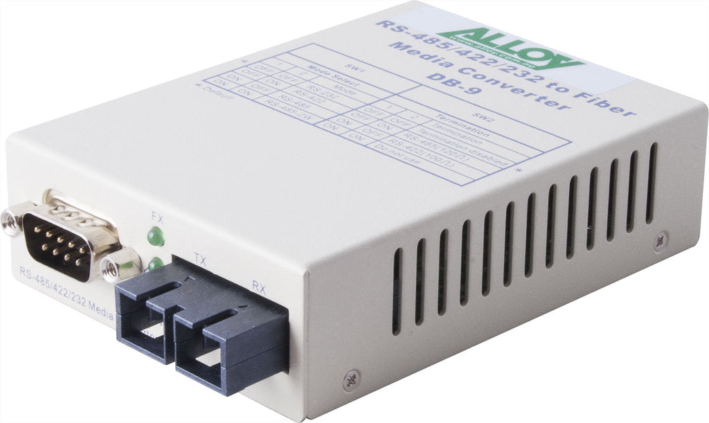 Alloy SCR460SC-1 RS-232/422/485 Serial DB-9 to Multimode Fibre Converter. Max. range 2Km - Image 2