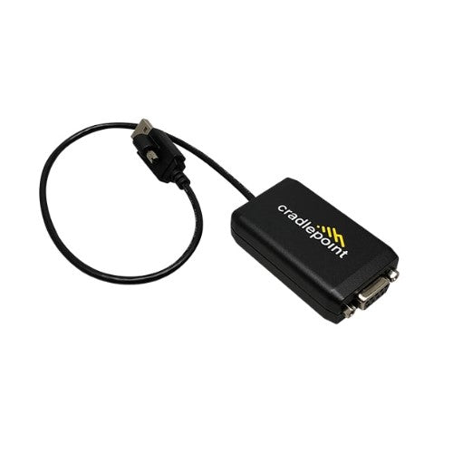 Cradlepoint Extensibility Cable, RS232 DB9 to Screw Lock USB Type A, 400mm; Used with R920 - Image 1