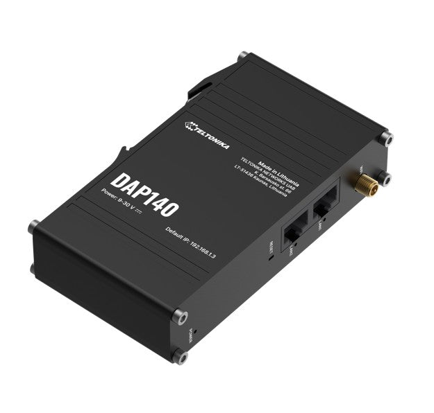 Teltonika DAP140 Industrial Wireless Access Point with Mesh Wi-Fi & Fast Roaming, 2 x 10/100 RJ45, Dual LAN & Passive PoE-In, DIN RAIL, PSU excluded. - Image 2