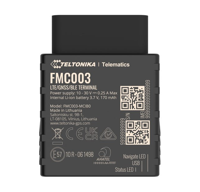 Teltonika FMC003 Advanced Plug and Track Real-Time Tracking Terminal with GNSS, GSM and Bluetooth Connectivity - Image 1