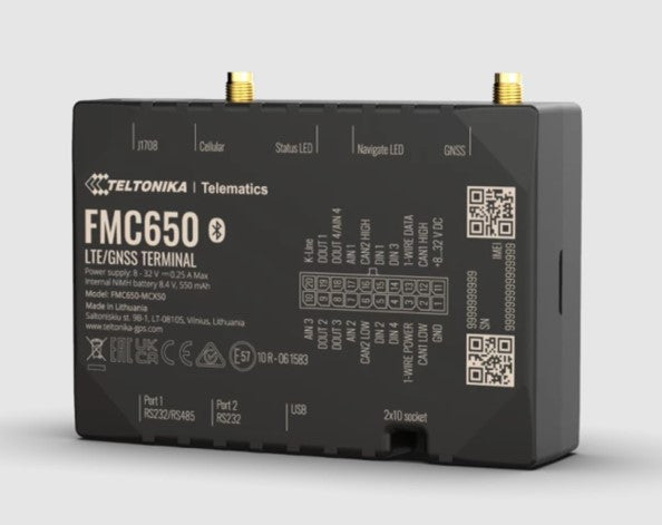 Teltonika 4G LTE Cat 1 Tracker for Advanced Applications with High Capacity Backup Battery and External Antennas - Image 1