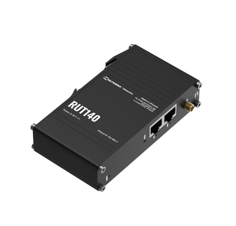 Teltonika RUT140 Industrial Ethernet Router, Wi-Fi 4, 1x3-Pin Power Connector, Integrated DIN rail bracket, Remote Management, PSU excluded - Image 2