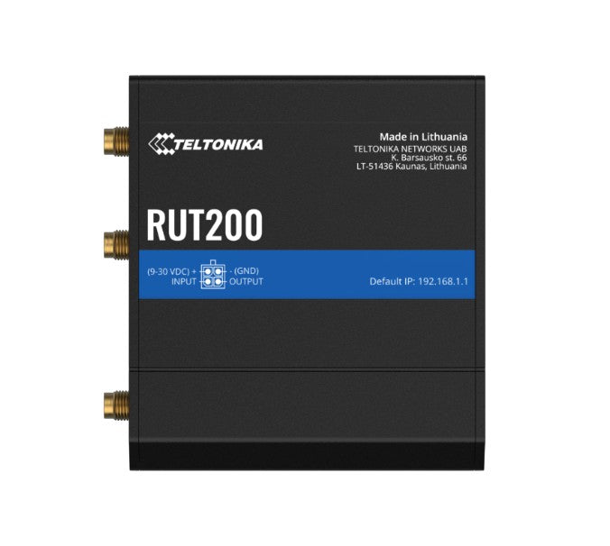 Teltonika RUT200 Industrial Cellular Router, WAN Failover, Compact and Reliable Industrial 4G LTE Router/Firewall, PSU included - Image 1