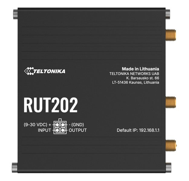 Teltonika RUT202 Dual Sim Industrial LTE Cat 4 Router, Automatic Failover, Dual Ethernet Ports and LTE + Wi-Fi Support, PSU included - Image 5
