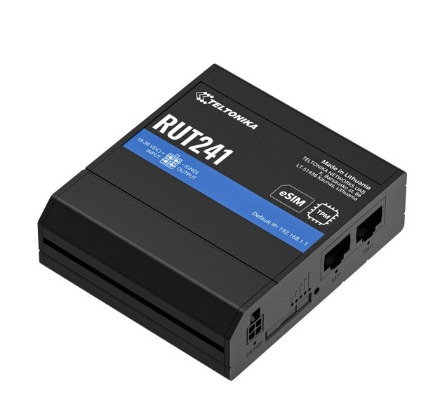 Teltonika RUT241 eSIM™ Industrial 4G Router,Global Version, Instant LTE Failover, Compact and Powerful Industrial 4G LTE Router/Firewall, PSU included - Image 2