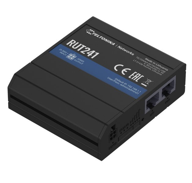 Teltonika RUT241 Industrial Cellular Router, Instant LTE Failover, Compact and Powerful Industrial 4G LTE Router/Firewall, PSU included - Image 2
