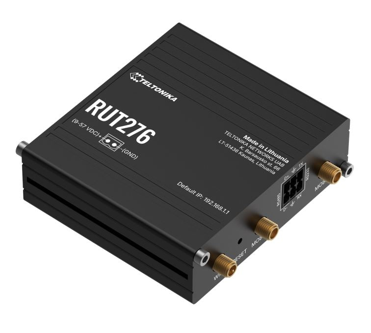 Teltonika RUT276 Compact Redcap 5G Router, Built-in RS232/RS485,2 x SIM Slots, 2 x RJ45 ports, 10/100 Mbps, PSU Excluded - Image 2