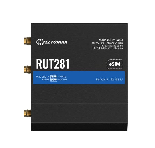 Teltonika RUT281 COMPACT GLOBAL LTE CAT 4 ROUTER, Telit, SIM & eSIM, AUTOMATIC FAILOVER, 2 x RJ45 Ports, PSU included - Image 5