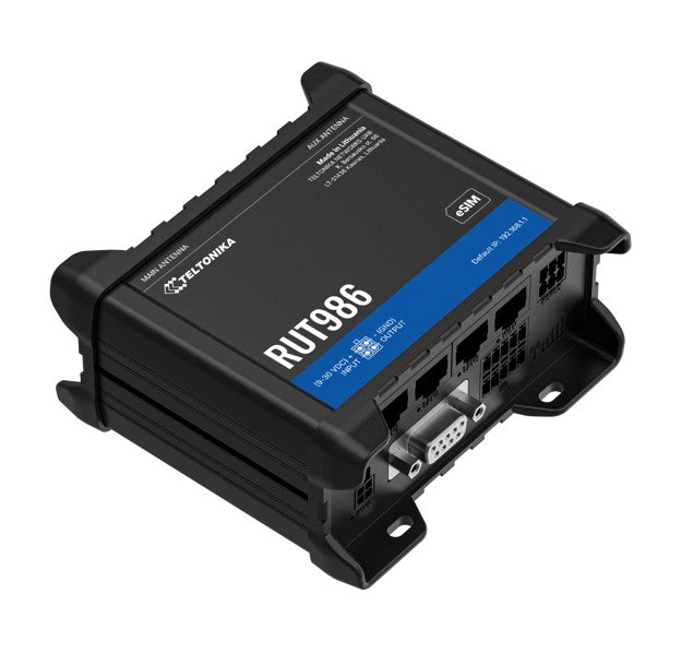 Teltonika RUT986 INDUSTRIAL GLOBAL LTE CAT 4 ROUTER, Telit Cat 4 Modem, 4x Ethernet Ports, PSU included - Image 2