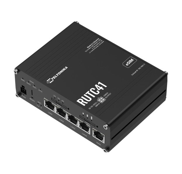 Teltonika RUTC41 4G EDGE ROUTER, Dual-core, Dual-band Wi-Fi 6, 1 GB RAM, and 8 GB flash memory, eSIM, PSU included. - Image 2