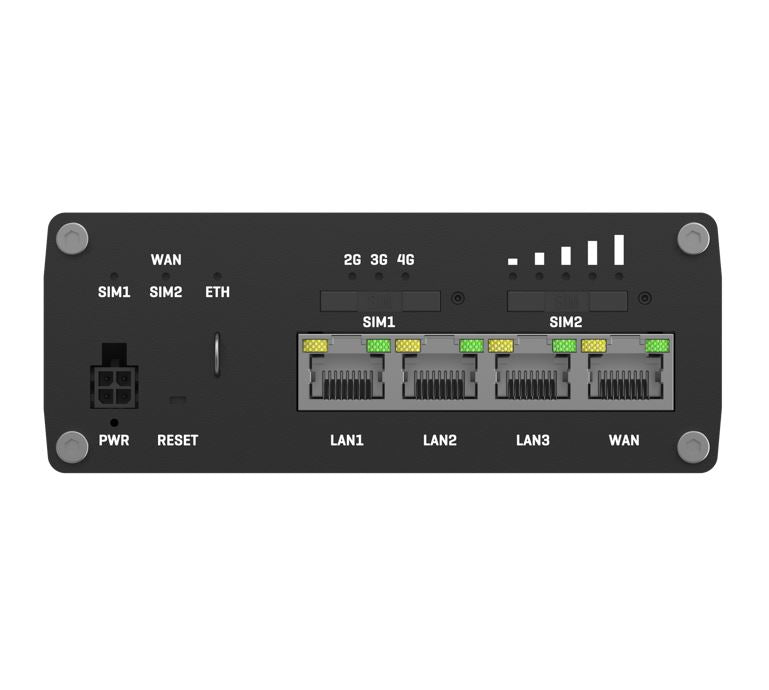 Teltonika RUTM09 wireless 4G LTE, 2 SIM cards, 4 x RJ45 ports, 10/100/1000 Mbps, PSU included - Image 3