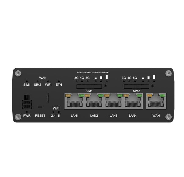 Teltonika RUTM52 Dual 5G Router, 5G dual SIM/ESIM cellular, 5 Gigabit Ethernet ports, Backward compatible with 4G(LTE Cat 20) - Image 3