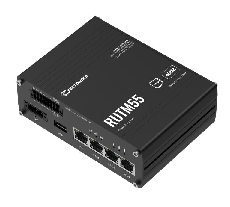 Teltonika RUTM55 Dual 5G Router, Dual SIM & eSIM™, Telit 5G Modem, Auto-Failover, - Image 3