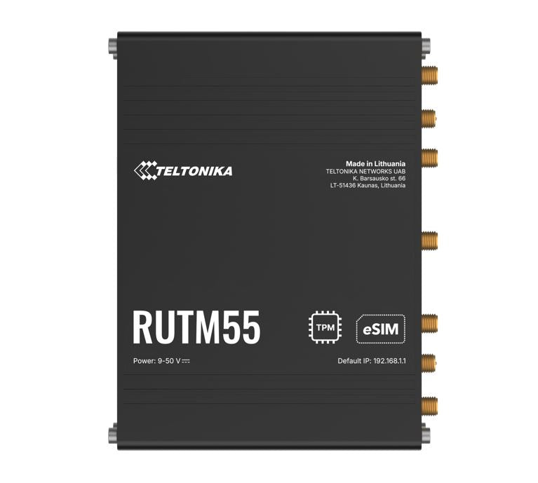 Teltonika RUTM55 Dual 5G Router, Dual SIM & eSIM™, Telit 5G Modem, Auto-Failover, Ethernet, Serial (RS232, RS485), 3-PIN POWER INPUT - Image 1