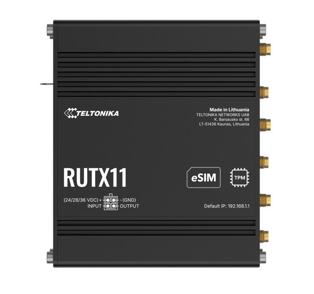 Teltonika RUTX11 Industrial Cellular eSIM Router, 4G LTE CAT 6, Dual SIM with auto failover, Backup WAN, Dual Band WiFi, Bluetooth LE, PSU included - Image 5