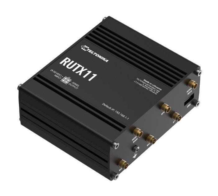 Teltonika RUTX11 Industrial Cellular Router, 4G LTE CAT 6, Dual SIM with auto failover, Backup WAN, Dual Band WiFi, Bluetooth LE, PSU included - Image 2