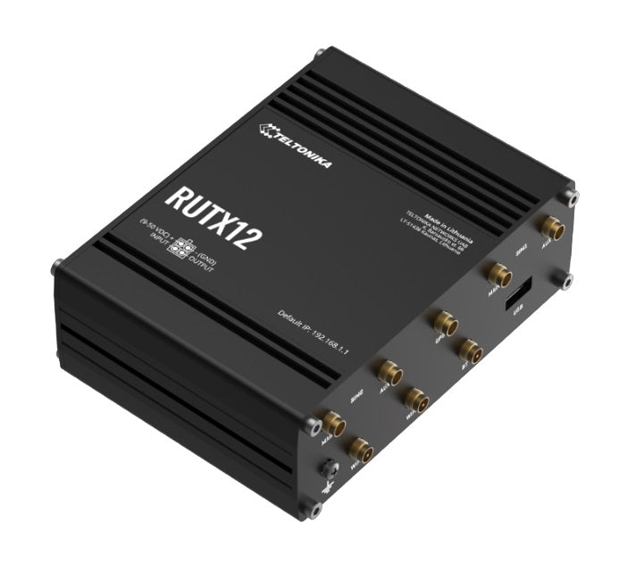 Teltonika RUTX12 Dual LTE CAT 6 Industrial Cellular Router, Dual SIM CAT6 4G LTE Router/Firewall with Dual Band WiFi 5, PSU included - Image 2