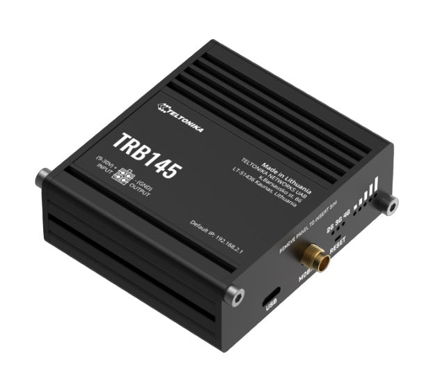 Teltonika TRB145 Industrial Rugged LTE RS485 Gateway, 4G/LTE (Cat 1), Equipped with RS485, Compatible with Industrial DNP3, PSU included - Image 2