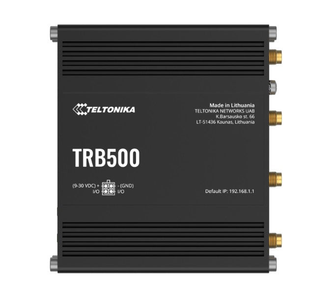 Teltonika TRB500 Industrial 5G Gateway, Ultra-high Cellular Speeds of up to 1 Gbps, Backward Compatible with 4G (LTE CAT 20) Network, PSU included - Image 1