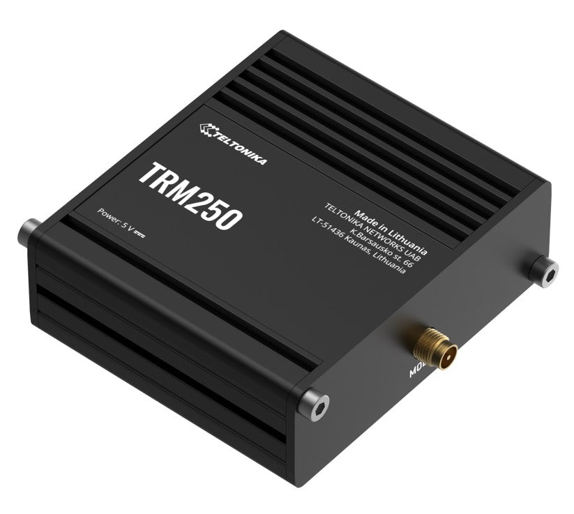 Teltonika TRM250 Industrial Cellular Modem, 4G/LTE (Cat M1), NB-IoT, Small Size, USB Interface for Internet Access, External Antenna, PSU excluded - Image 2
