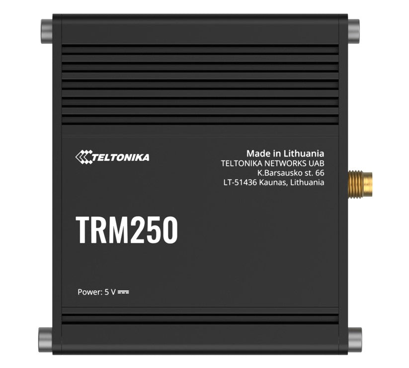 Teltonika TRM250 Industrial Cellular Modem, 4G/LTE (Cat M1), NB-IoT, Small Size, USB Interface for Internet Access, External Antenna, PSU excluded - Image 1