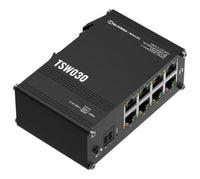 Teltonika TSW030 8-PORT ETHERNET SWITCH, 2-PIN Power Input, 10/100 Mbps, Integrated DIN Rail (Plug&Play Deployment), Supports auto MDI/MDIX crossover - Image 3