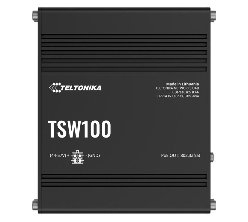 Teltonika TSW100 Industrial POE+ Ethernet Switch, 4 x PoE+ Ports, Power Up to 120W, 5 x Gigabit Ethernet with speeds up to 1000 Mbps, PSU included - Image 5