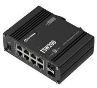 Teltonika TSW200 Industrial PoE+ Ethernet Switch, 2x SFP Ports, 8x PoE+ Ports with speeds up to 1000 Mbps, Power Up to 240 W, PSU excluded - Image 3