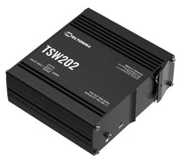 Teltonika TSW202 Managed PoE+ Ethernet Switch, Supports Profinet, 2 SFP Ports, 8 Gigabit Ethernet Ports Providing 30W of Power Each, PSU excluded - Image 2