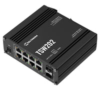 Teltonika TSW202 Managed PoE+ Ethernet Switch, Supports Profinet, 2 SFP Ports, 8 Gigabit Ethernet Ports Providing 30W of Power Each, PSU excluded - Image 3