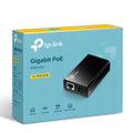 TP-Link POE150S Omada PoE Injector Adapter, IEEE 802.3af compliant, Data and power carried over the same cable up to 100 meters, plastic case, pocket - Image 1
