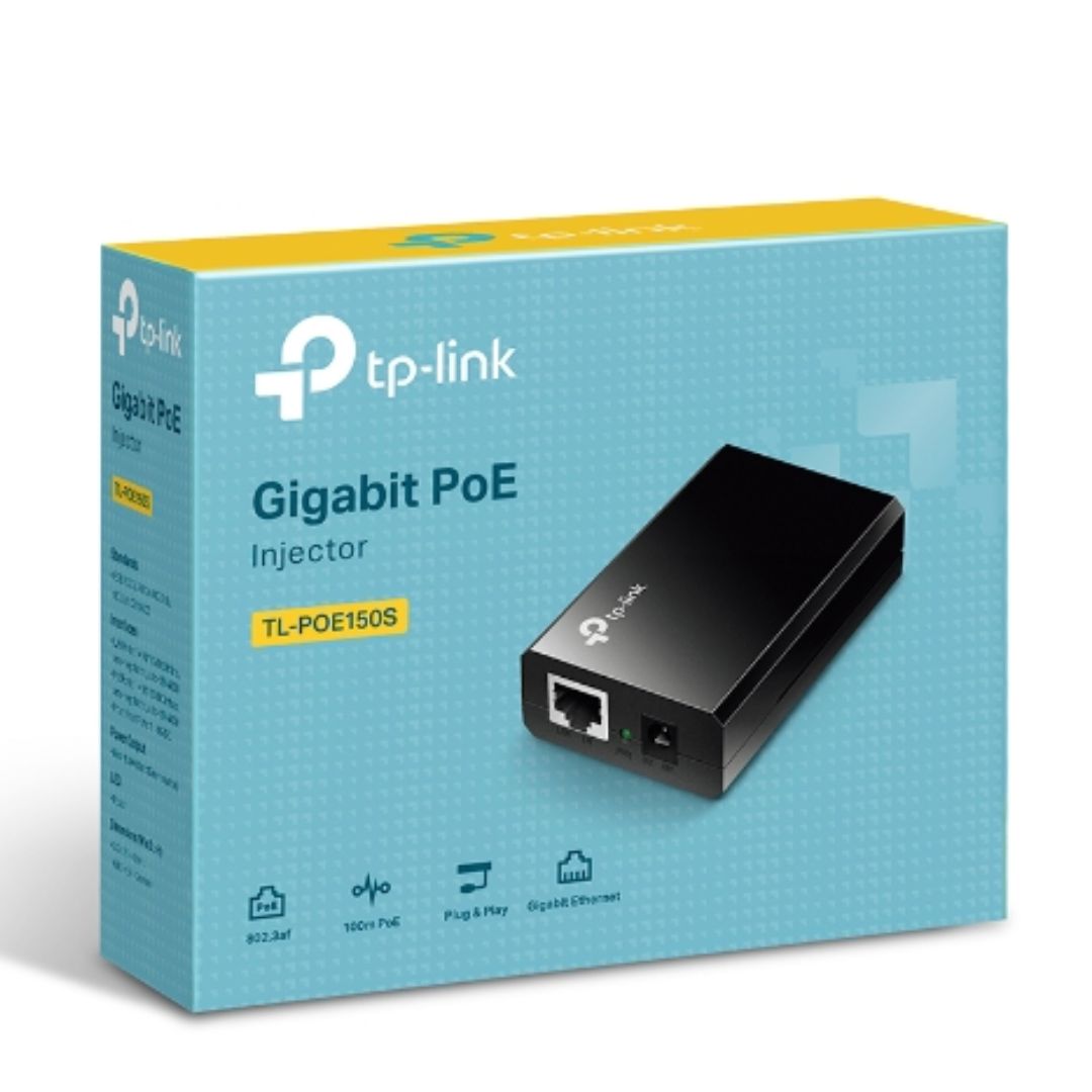 TP-Link POE150S Omada PoE Injector Adapter, IEEE 802.3af compliant, Data and power carried over the same cable up to 100 meters, plastic case, pocket - Image 5