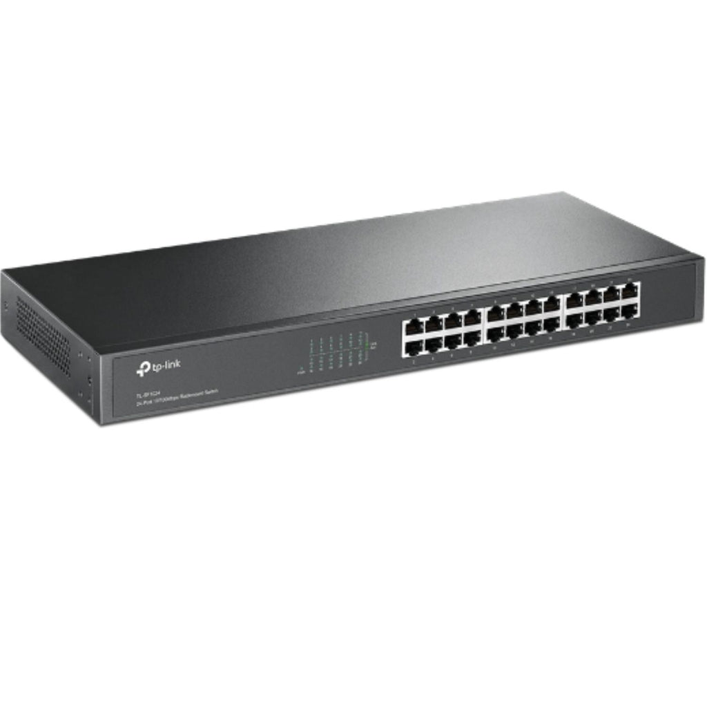 TP-Link TL-SF1024 24-Port 10/100Mbps Rackmount Unmanaged Switch energy-efficient Supports MAC 19-inch rack-mountable steel case 4.8 Gbps Switching Cap - Image 2