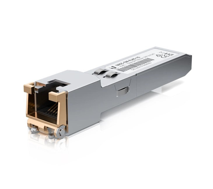 Ubiquiti SFP to RJ45 Transceiver Module, 1000Base-T Copper SFP Transceiver, 1Gbps Throughput Rate, Supports Up to 100m - Image 1