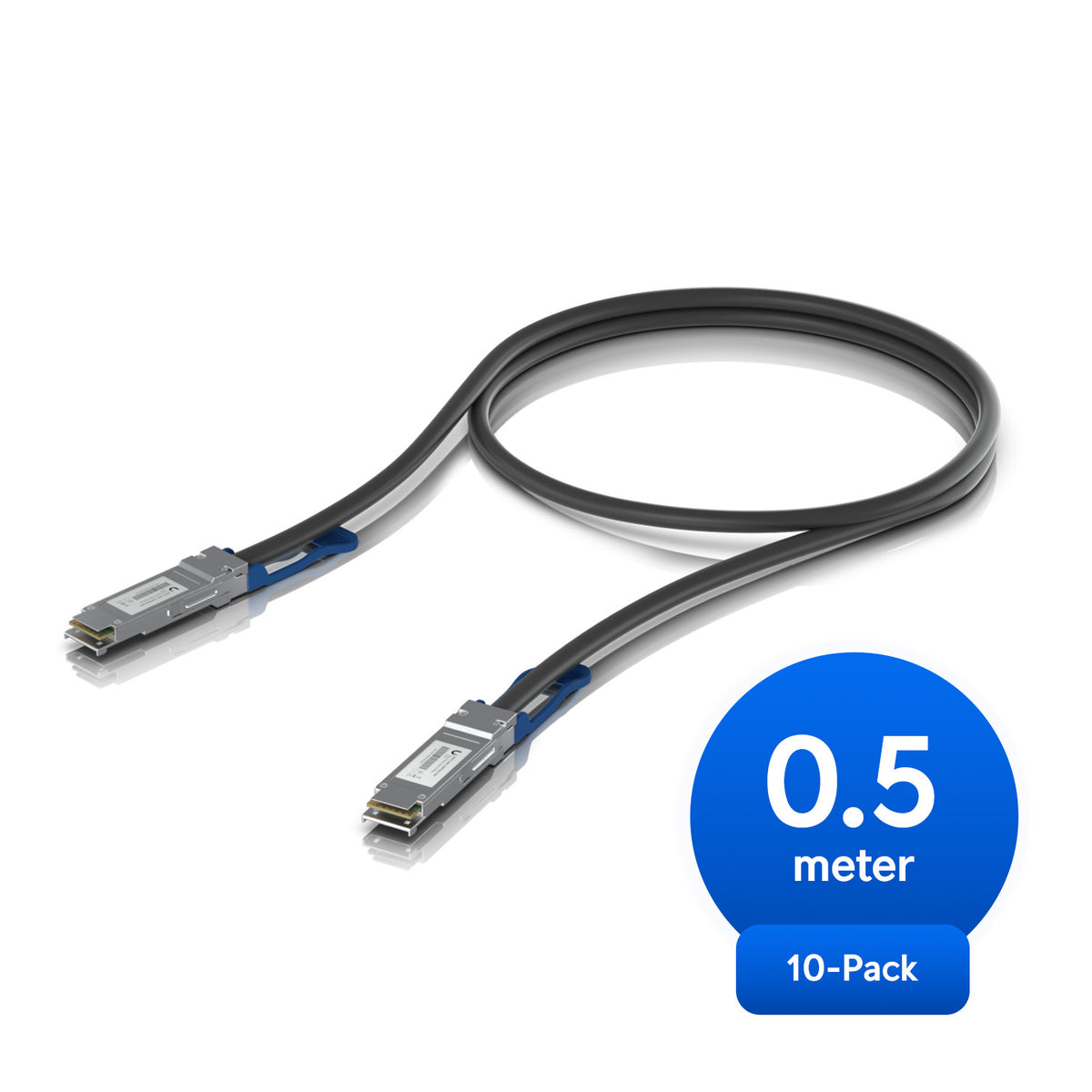 Ubiquiti 100G Direct Attach Cable, Cable length 0.5m, 10-Pack QSFP28 Direct Attach Cable With A 100 Gbps Max Data Rate - Image 2