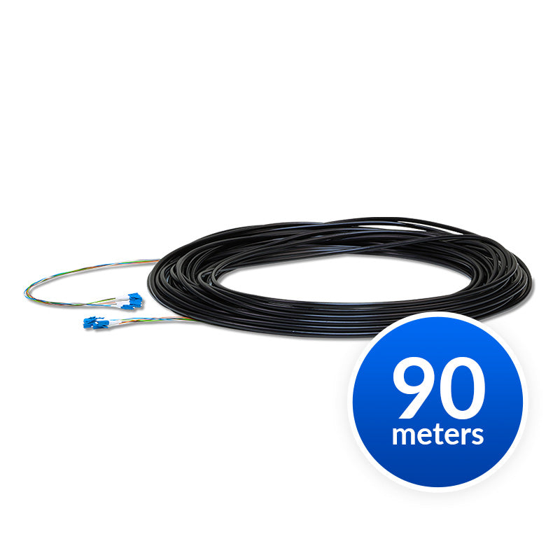 Ubiquiti Single-Mode Lightweight Fiber Cable, Lenth 90m,  Outdoor-Rated, Kevlar Yarn For Added Tensile Strength,  Weatherproof Tape, - Image 1