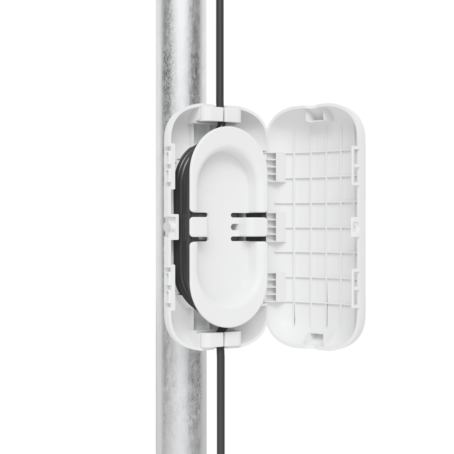 Ubiquiti Fiber Strain Relief Kit, UV-resistant, Pole or Wall-mountable, Detachable Reel, Wind Resistance Up to 200 km/h, - Image 2