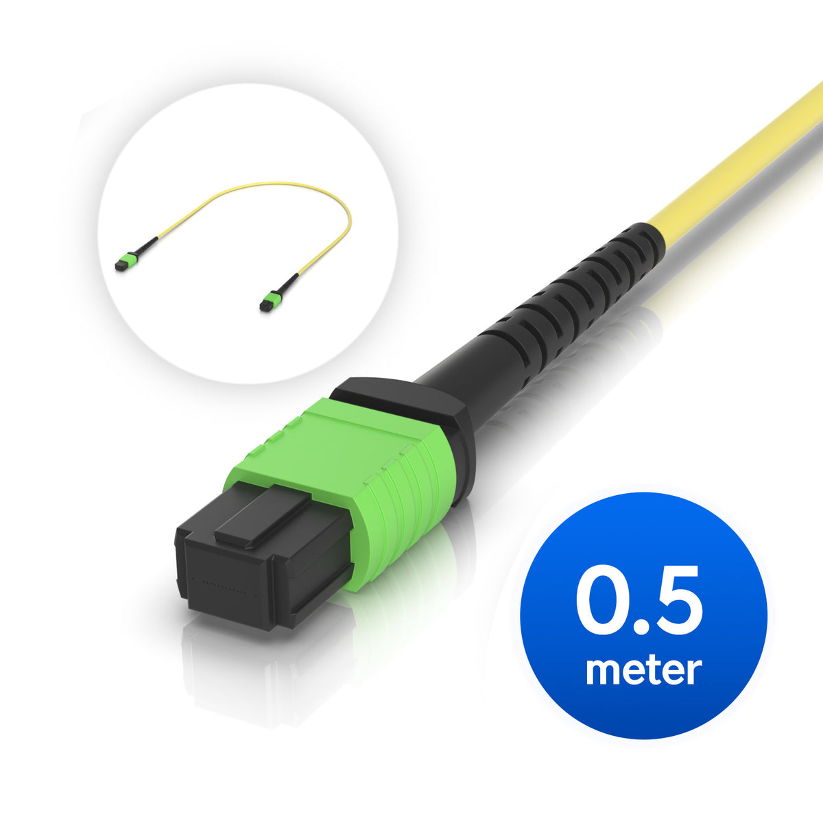 Ubiquiti OS2 MPO-12 APC Fiber Patch Cable, 0.5 m, Single-pack, Indoor OS2 Single-mode,MPO-12 Type B APC Connectors, For 100G Applications - Image 2