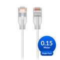 Ubiquiti UniFi Etherlighting Patch Cable, Single Unit, Indoor, Length 0.15m, White/Translucent - Image 1