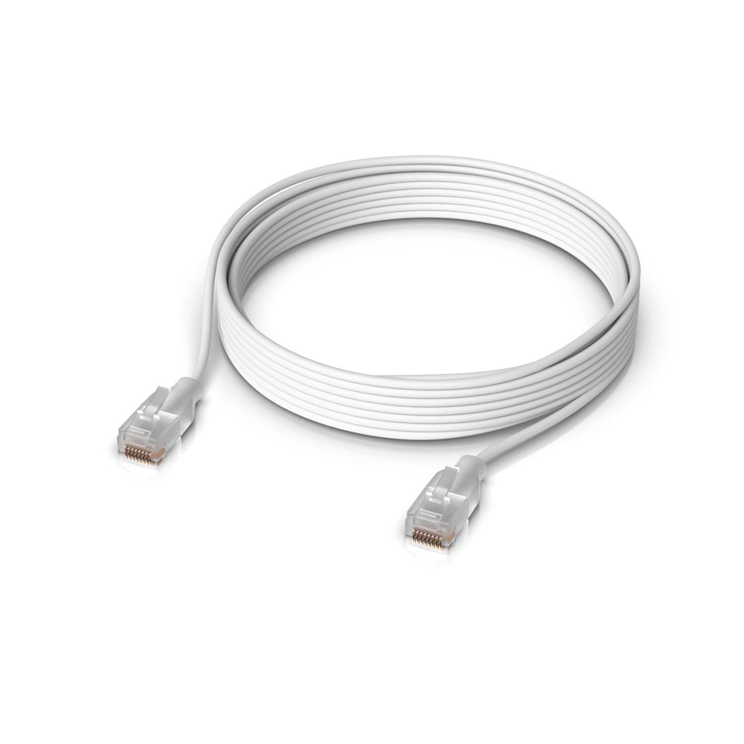 Ubiquiti UniFi Etherlighting Patch Cable, Length 8M, White, Nano-thin patch cable with 10 GbE support, designed to showcase Etherlighting effects. - Image 5