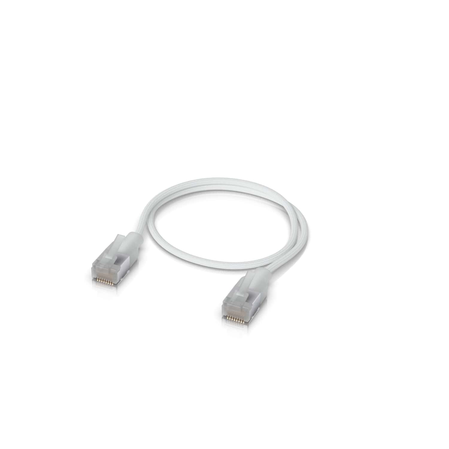 Ubiquiti UniFi Premium Patch Cable,0.3M, White, Ultra-Thin Braided Patch Cable, Designed Optimized 10GbE Networking - Image 1