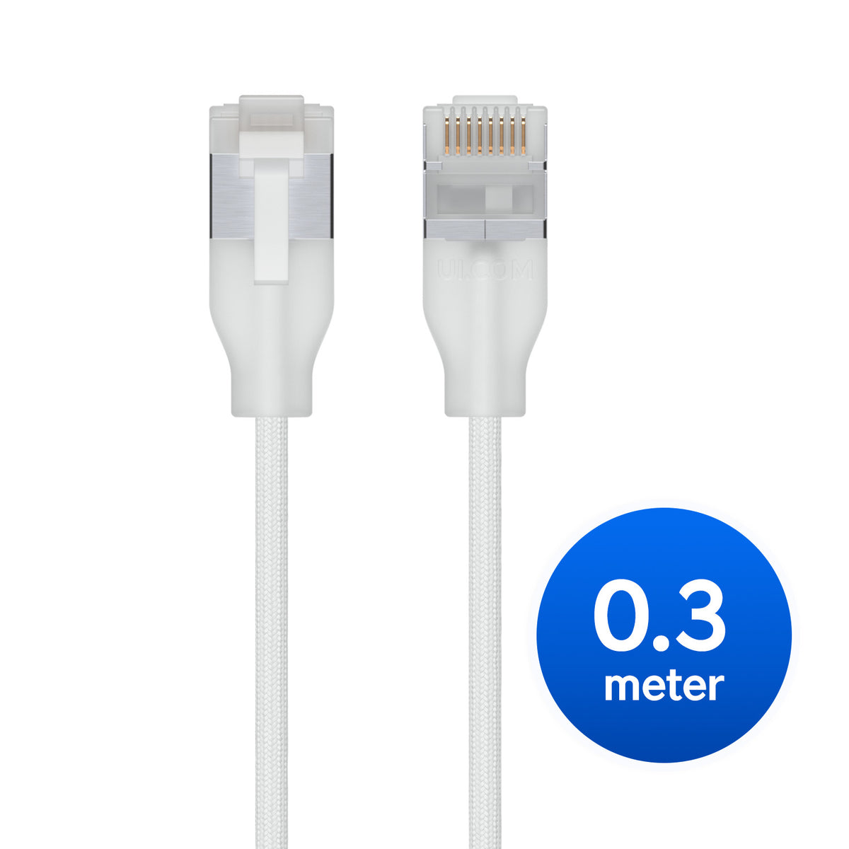 Ubiquiti UniFi Premium Patch Cable,0.3M, White, Ultra-Thin Braided Patch Cable, Designed Optimized 10GbE Networking - Image 5