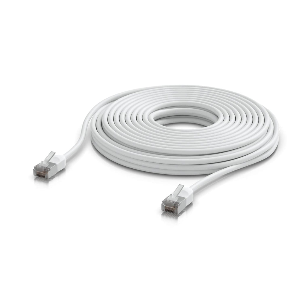 Ubiquiti UniFi Premium Patch Cable Outdoor, 12M, White, Ultra-thin, Rugged, Shielded Patch, Designed &Optimized, For 10 GbE Networking - Image 1