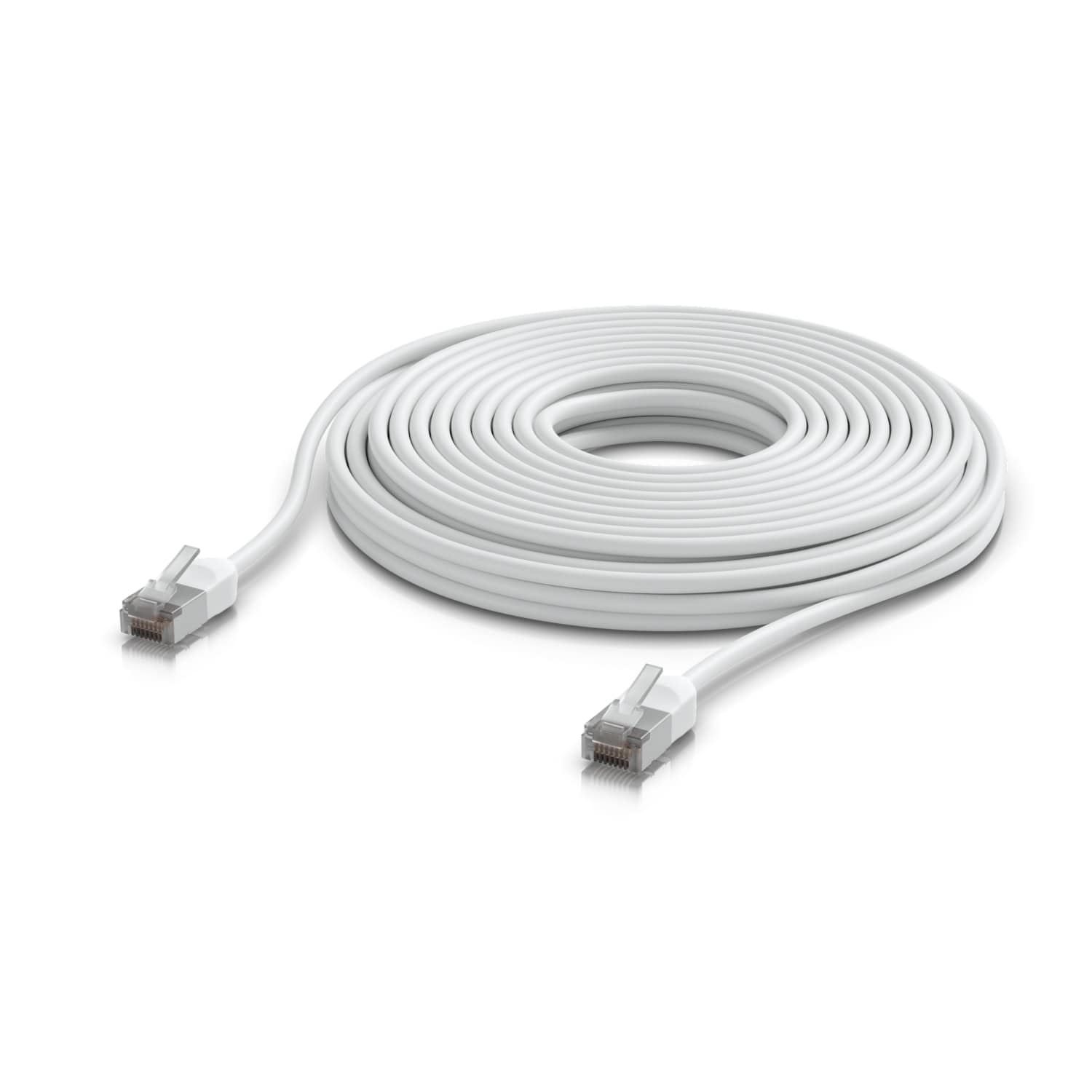 Ubiquiti UniFi Premium Patch Cable Outdoor, 12M, White, Ultra-thin, Rugged, Shielded Patch, Designed &Optimized, For 10 GbE Networking - Image 1