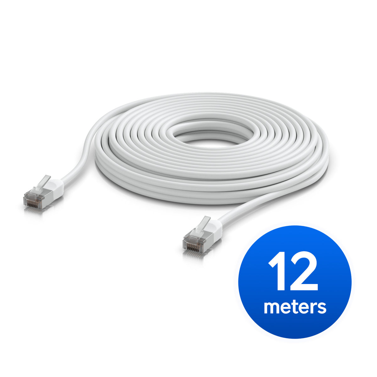 Ubiquiti UniFi Premium Patch Cable Outdoor, 12M, White, Ultra-thin, Rugged, Shielded Patch, Designed &Optimized, For 10 GbE Networking - Image 5