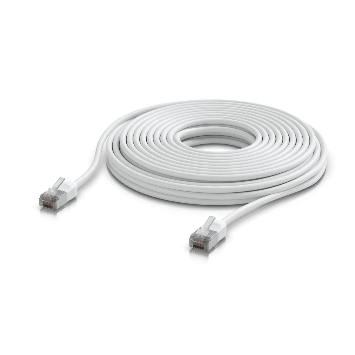 Ubiquiti UniFi Premium Patch Cable Outdoor, 12M, White, Ultra-thin, Rugged, Shielded Patch, Designed &Optimized, For 10 GbE Networking - Image 1